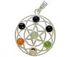 Flower of Life 7 Chakra Pendant